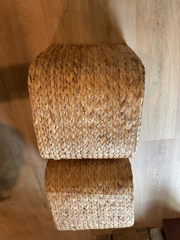 H146 Wicker Ottoman