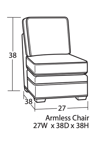 C250 Armless Chair