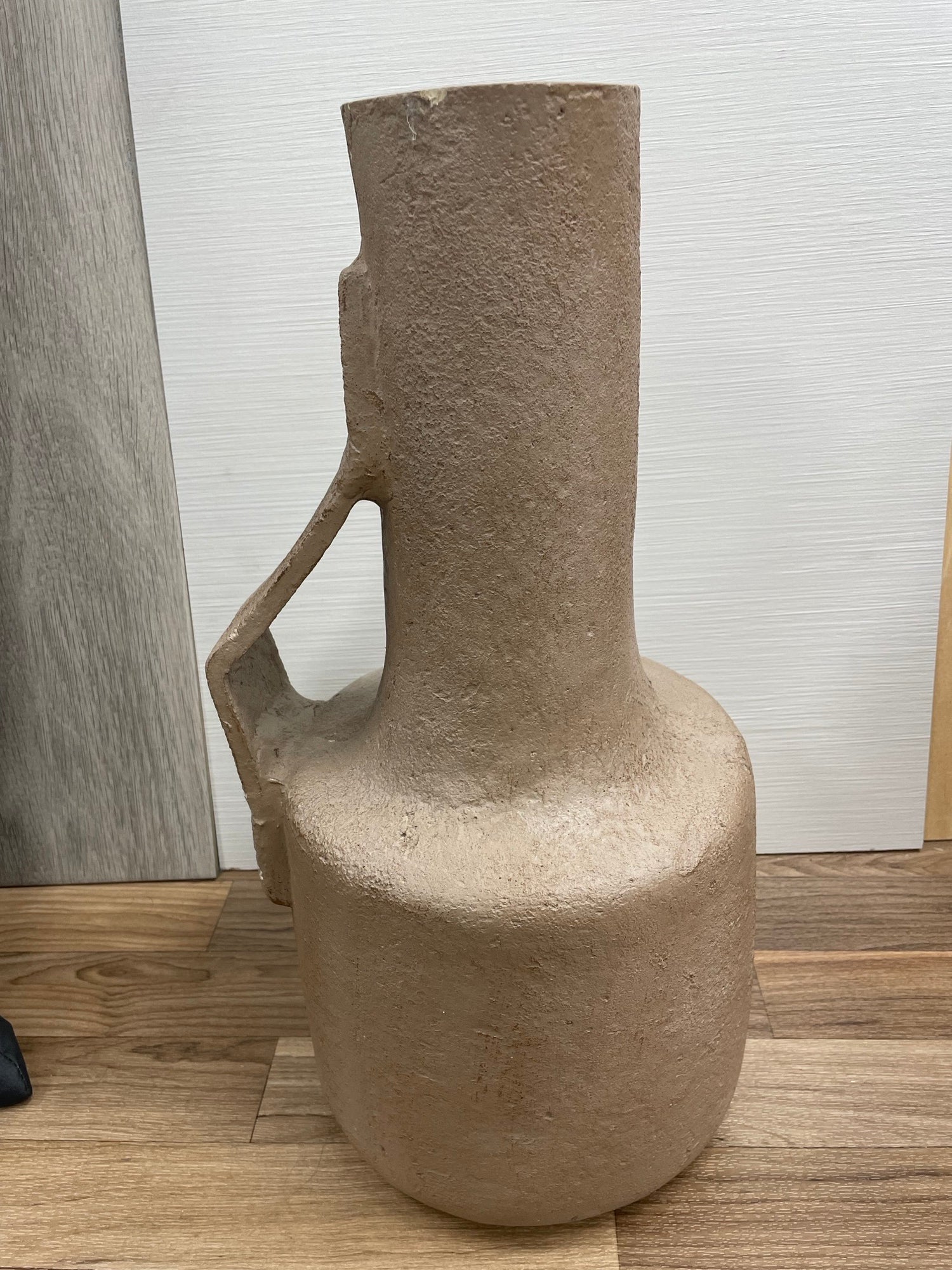 O108 brown long neck vase