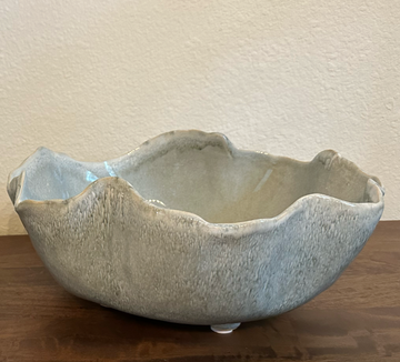 M261 Large Glass Blue Bowl
