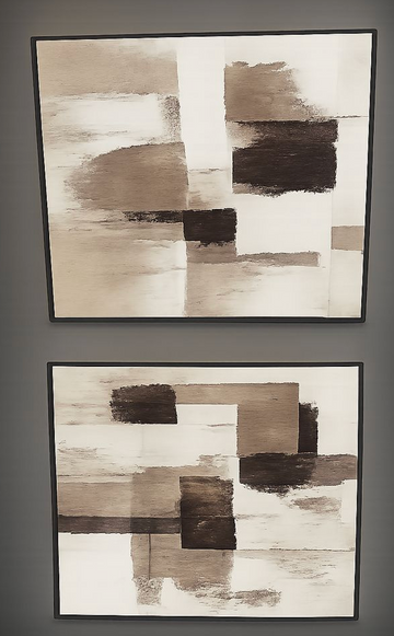 T117 Black & White Office Duo Art